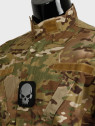MIL-TEC NASZYWKA 3D SKULL PVC 7,5 x 6 cm CZARNY