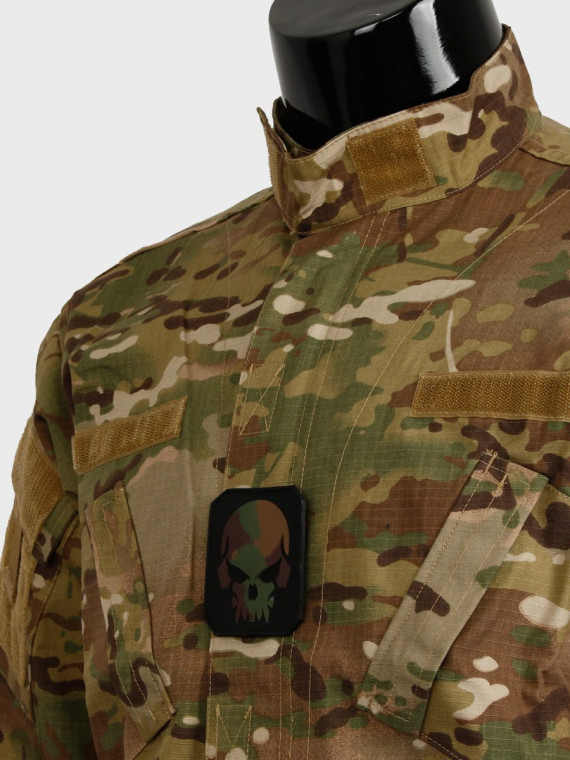 MIL-TEC NASZYWKA 3D SKULL PVC 7,5 x 6 cm CAMO
