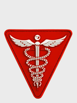 MIL-TEC NASZYWKA 3D MEDIC PVC CZERWONY
