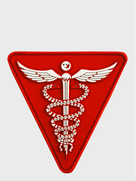 MIL-TEC NASZYWKA 3D MEDIC PVC CZERWONY