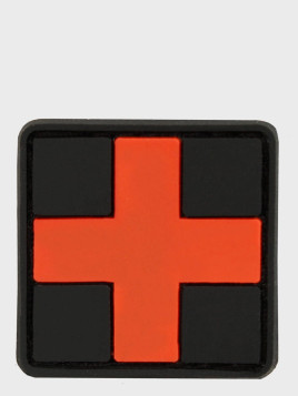 MIL-TEC EMBLEMAT 3D RZEP PVC FIRST AID MAŁA CZARNA