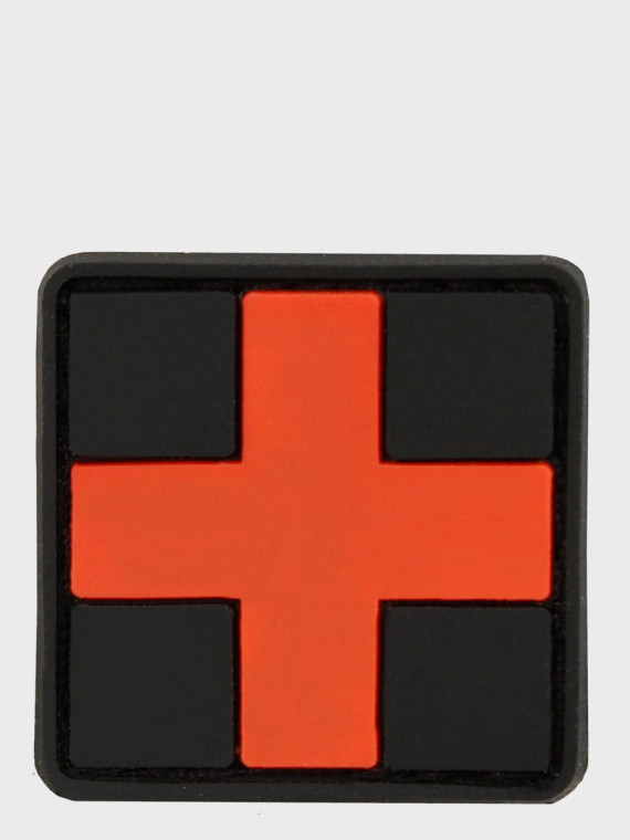 MIL-TEC EMBLEMAT 3D RZEP PVC FIRST AID MAŁA CZARNA