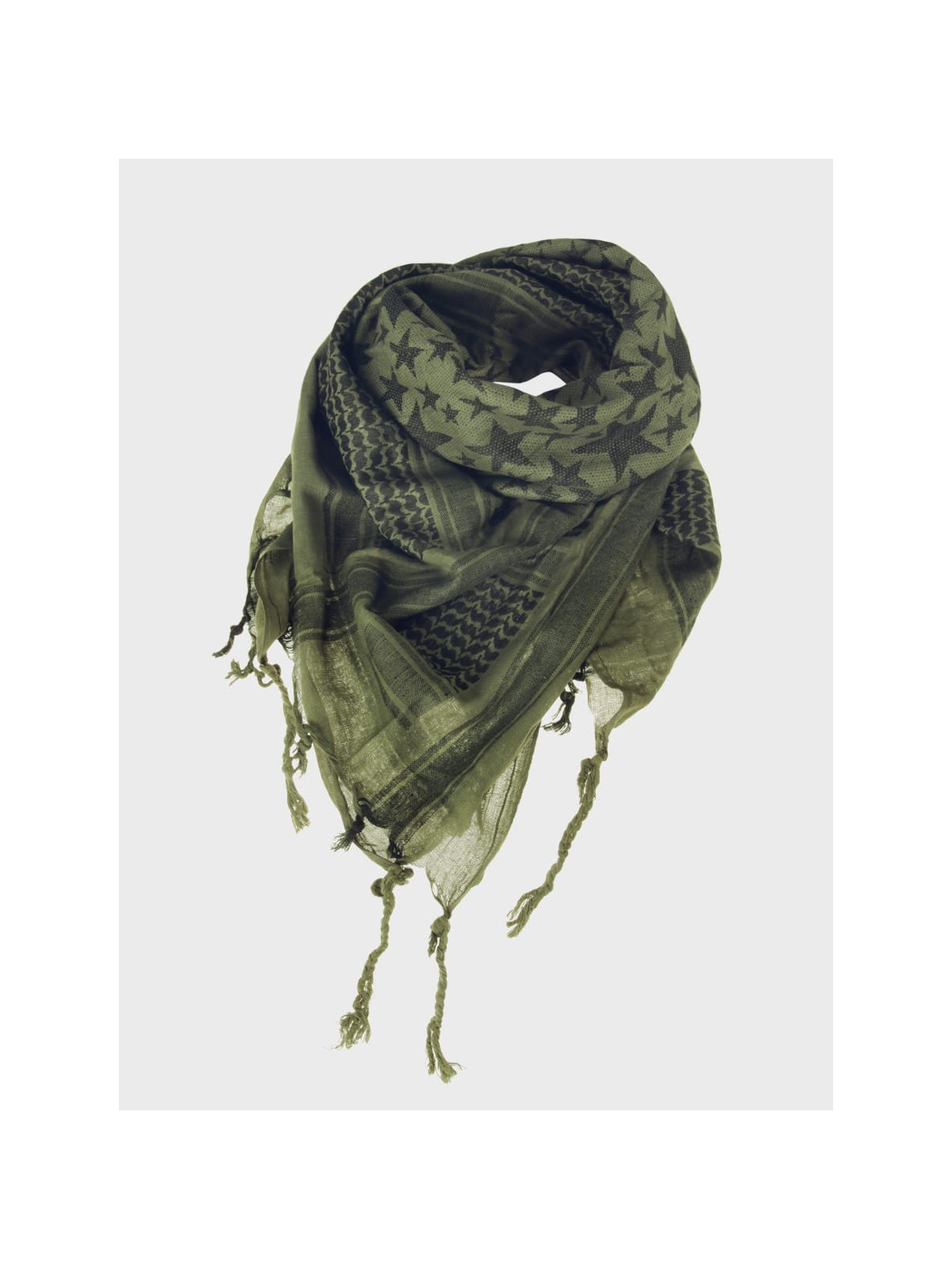 MIL-TEC CHUSTA ARAFATKA SHEMAGH STAR 110 x 110 cm OLIWKOWO/CZARNA