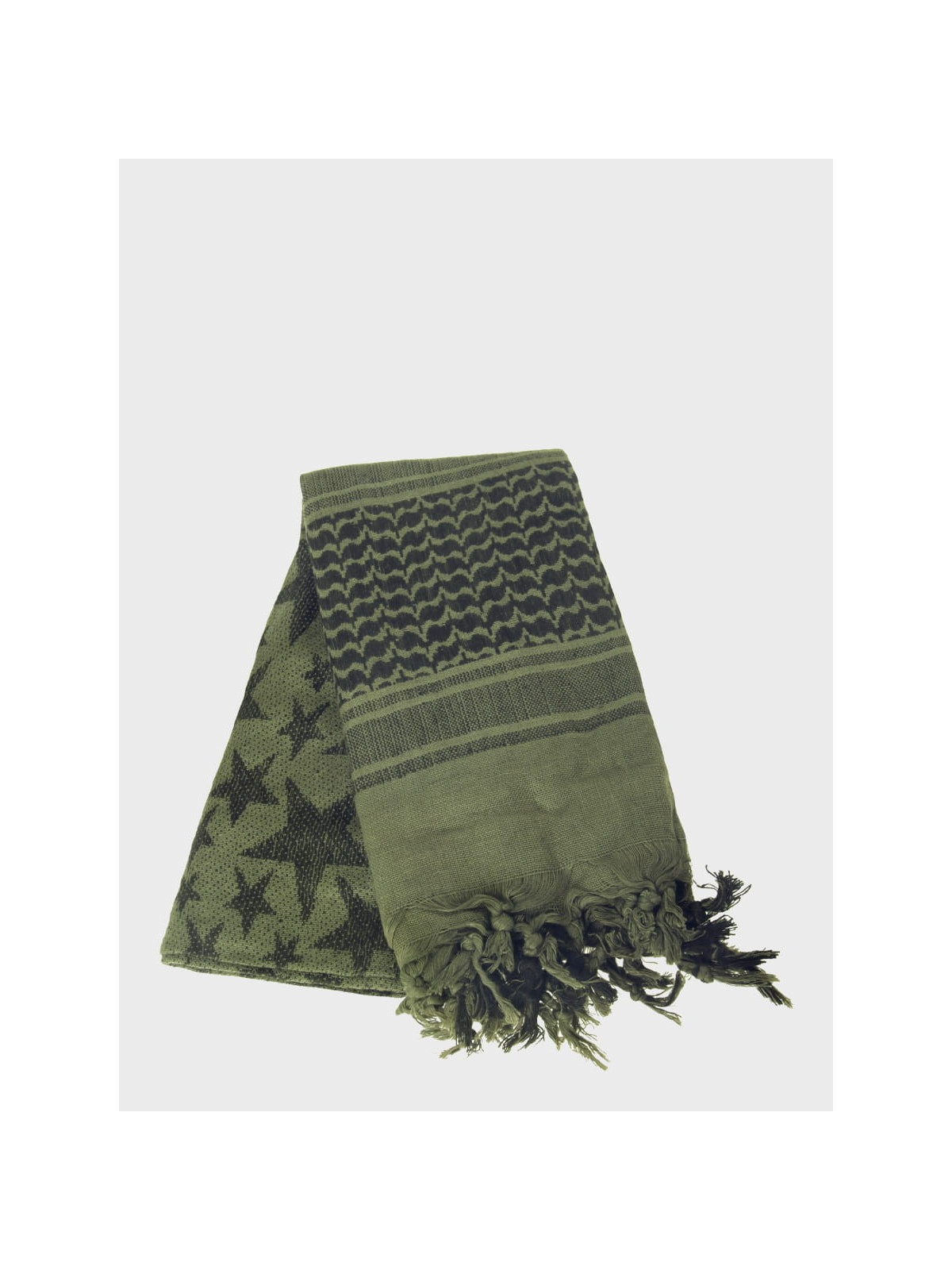 MIL-TEC CHUSTA ARAFATKA SHEMAGH STAR 110 x 110 cm OLIWKOWO/CZARNA