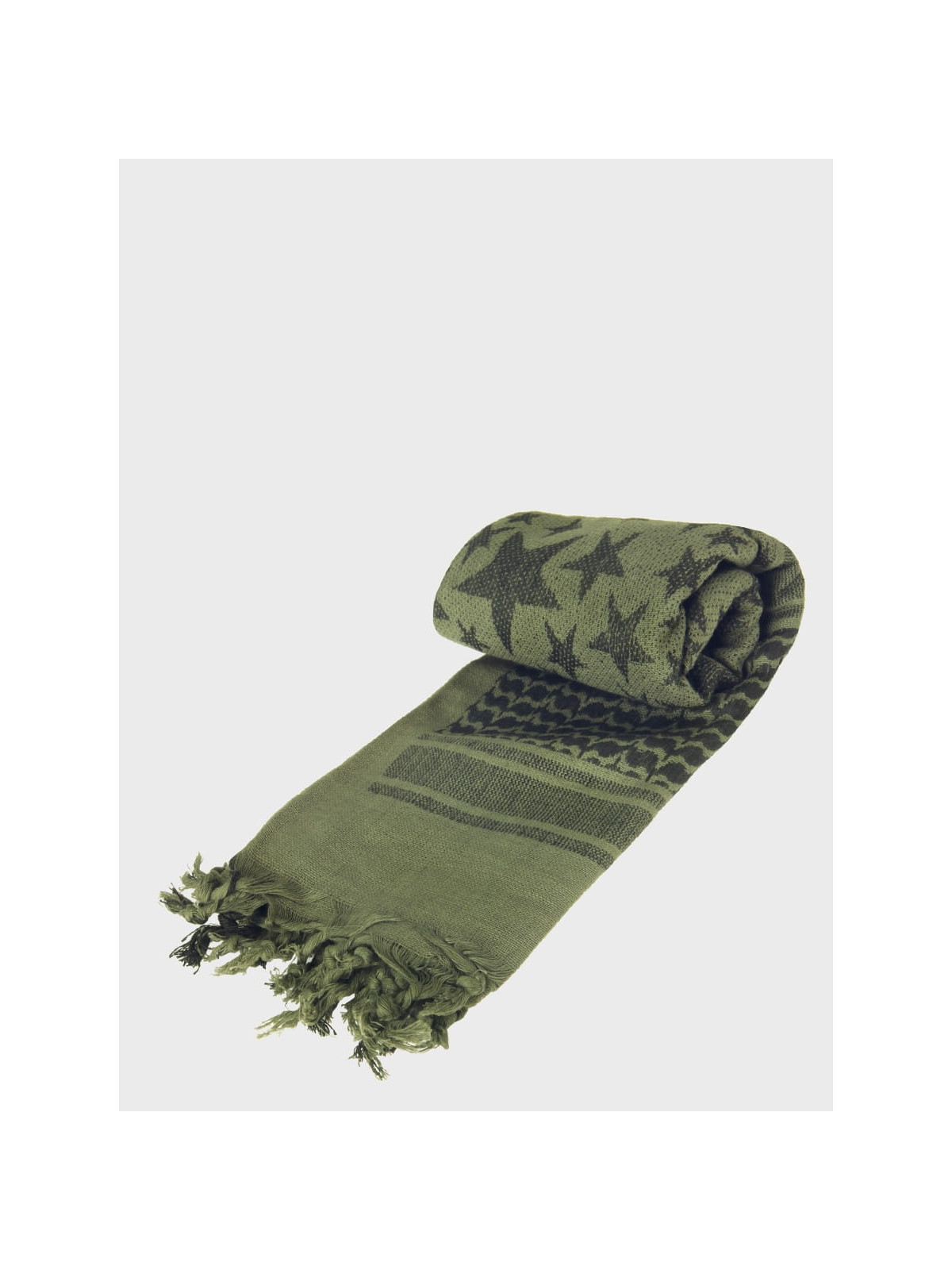 MIL-TEC CHUSTA ARAFATKA SHEMAGH STAR 110 x 110 cm OLIWKOWO/CZARNA