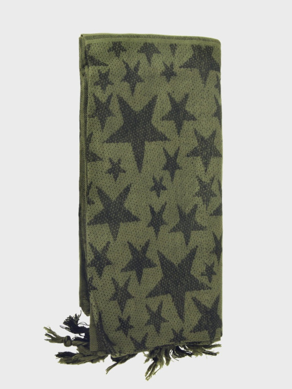 MIL-TEC CHUSTA ARAFATKA SHEMAGH STAR 110 x 110 cm OLIWKOWO/CZARNA