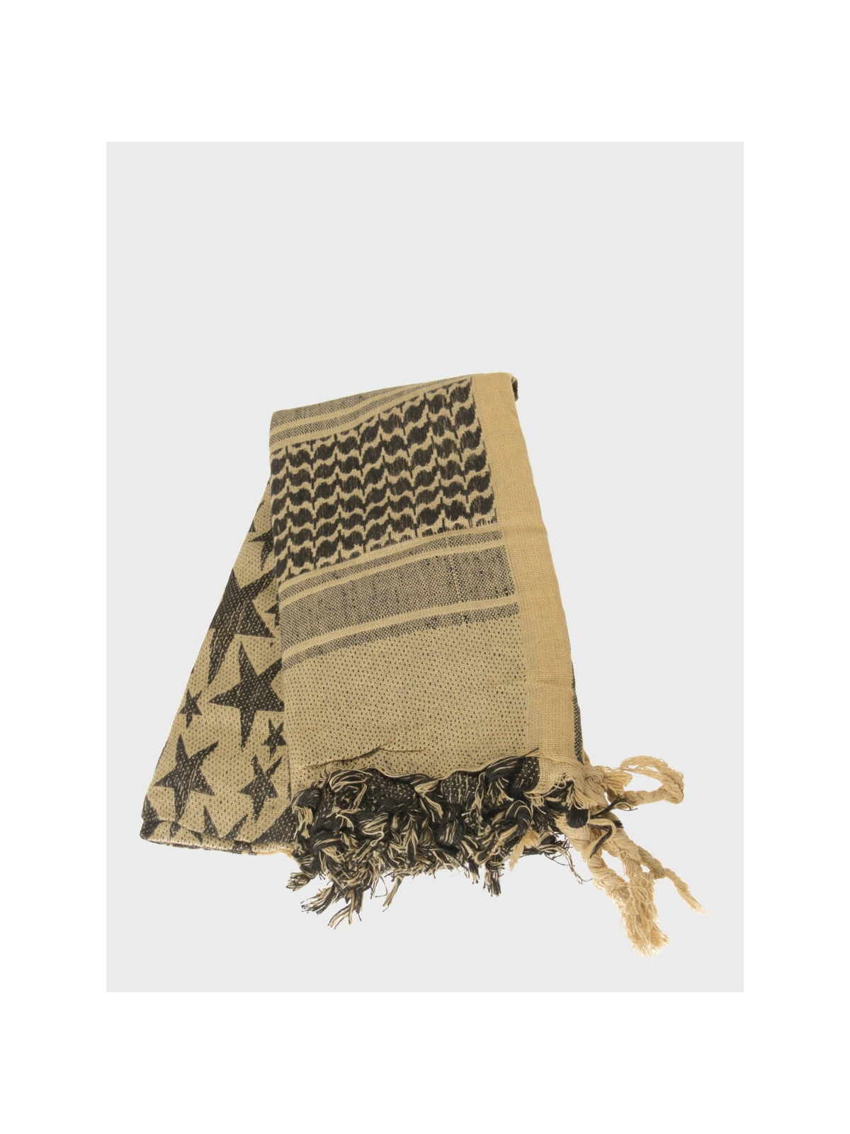 MIL-TEC CHUSTA ARAFATKA SHEMAGH STAR 110 x 110 cm COYOTE/CZARNA