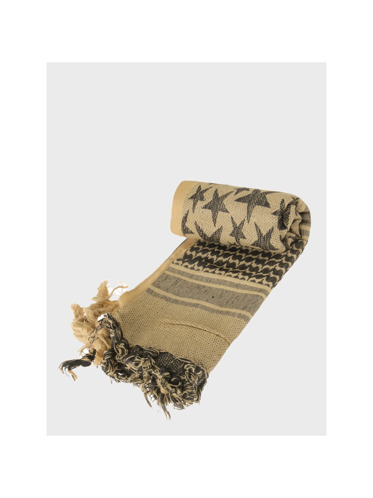 MIL-TEC CHUSTA ARAFATKA SHEMAGH STAR 110 x 110 cm COYOTE/CZARNA