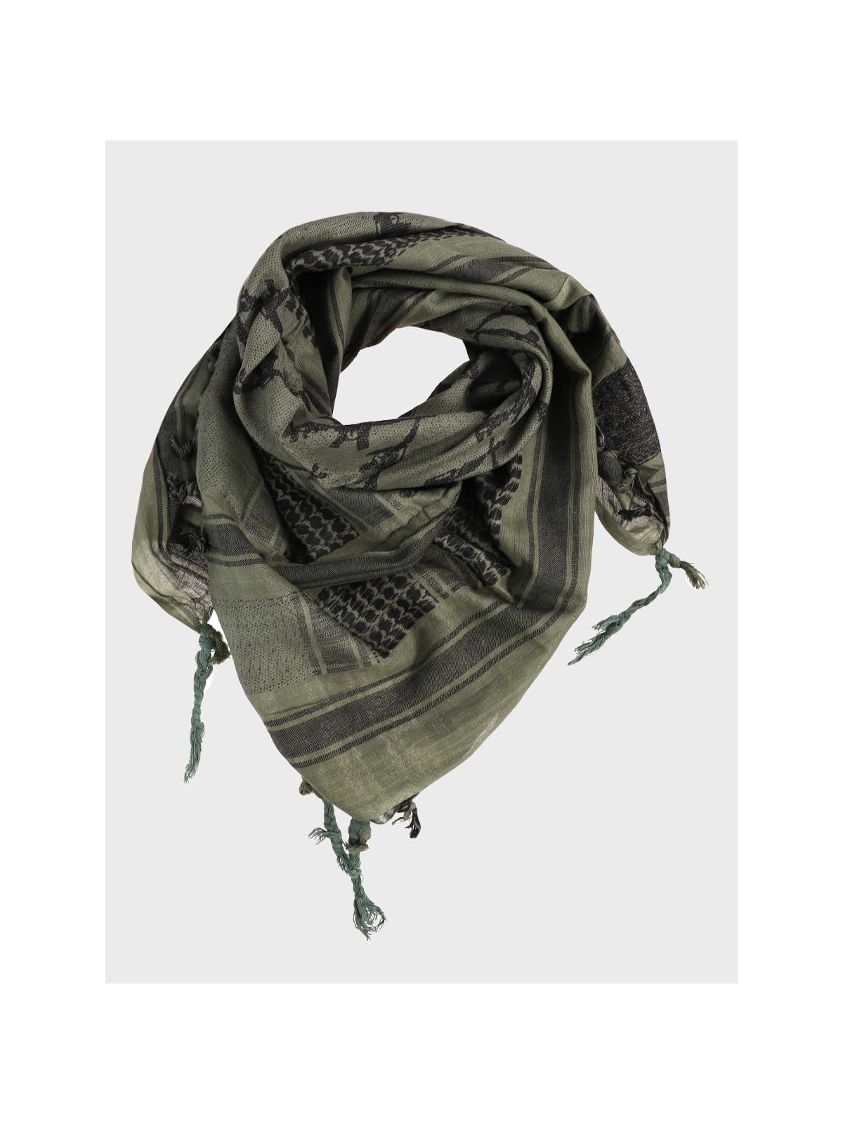 MIL-TEC CHUSTA ARAFATKA SHEMAGH RIFLES 110 x 110 cm OLIWKOWO/CZARNA