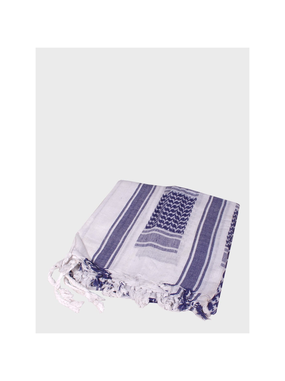 MIL-TEC CHUSTA ARAFATKA WOJSKOWA 110X110 CM BIAŁO/NIEBIESKA