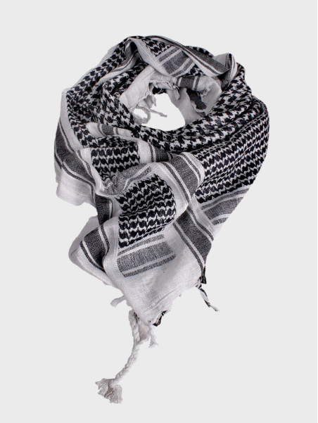 MIL-TEC CHUSTA ARAFATKA WOJSKOWA 110X110 CM BIAŁO/CZARNA