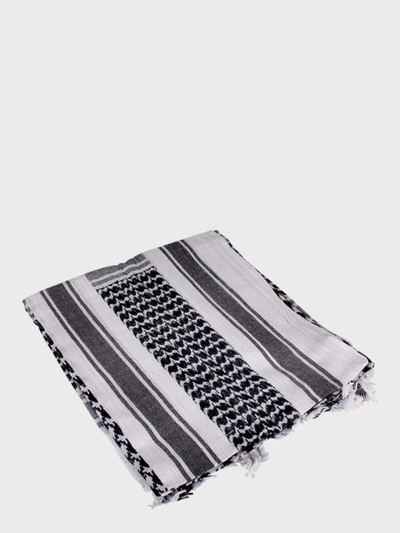 MIL-TEC CHUSTA ARAFATKA WOJSKOWA 110X110 CM BIAŁO/CZARNA
