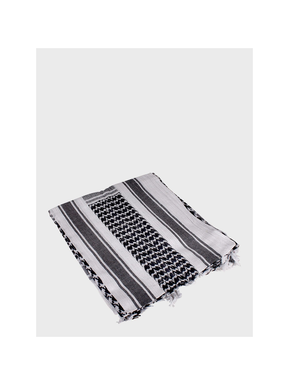 MIL-TEC CHUSTA ARAFATKA WOJSKOWA 110X110 CM BIAŁO/CZARNA