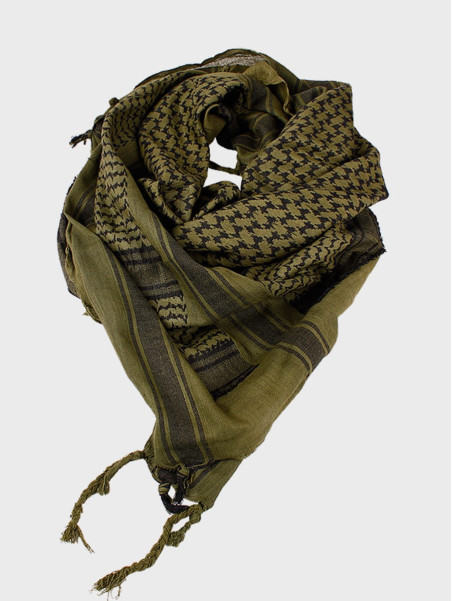 MIL-TEC CHUSTA ARAFATKA WOJSKOWA 110X110 CM OLIWKOWO/CZARNA