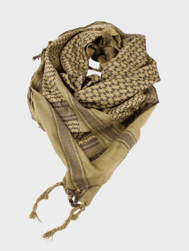 MIL-TEC CHUSTA ARAFATKA WOJSKOWA 110X110 CM KHAKI/CZARNE