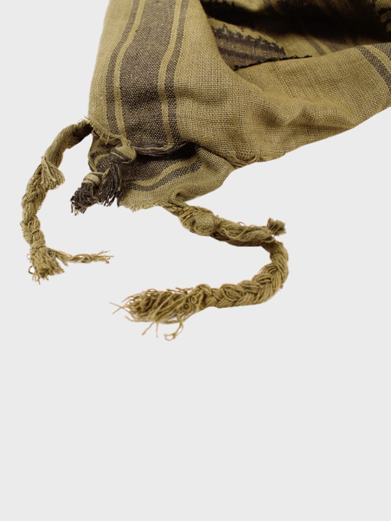 MIL-TEC CHUSTA ARAFATKA WOJSKOWA 110X110 CM KHAKI/CZARNE