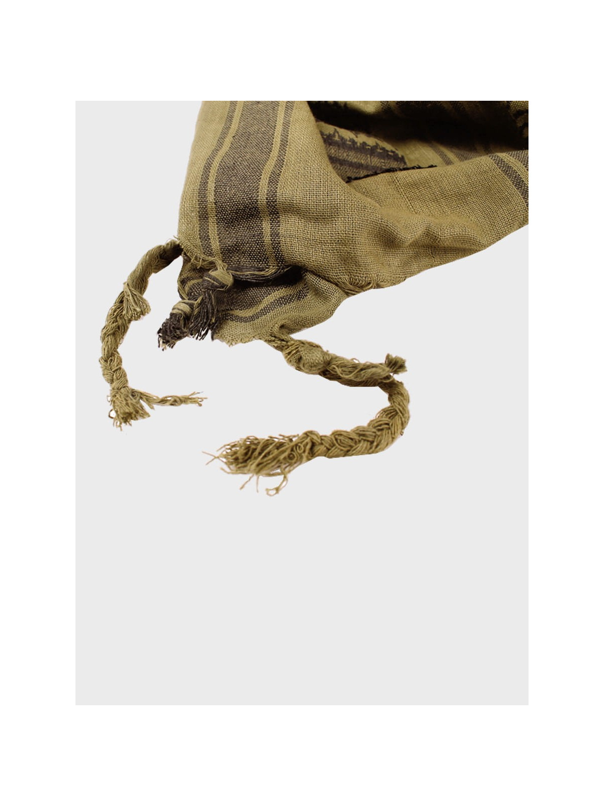 MIL-TEC CHUSTA ARAFATKA WOJSKOWA 110X110 CM KHAKI/CZARNE