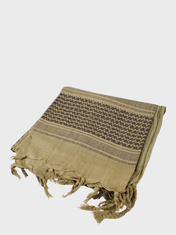 MIL-TEC CHUSTA ARAFATKA WOJSKOWA 110X110 CM KHAKI/CZARNE