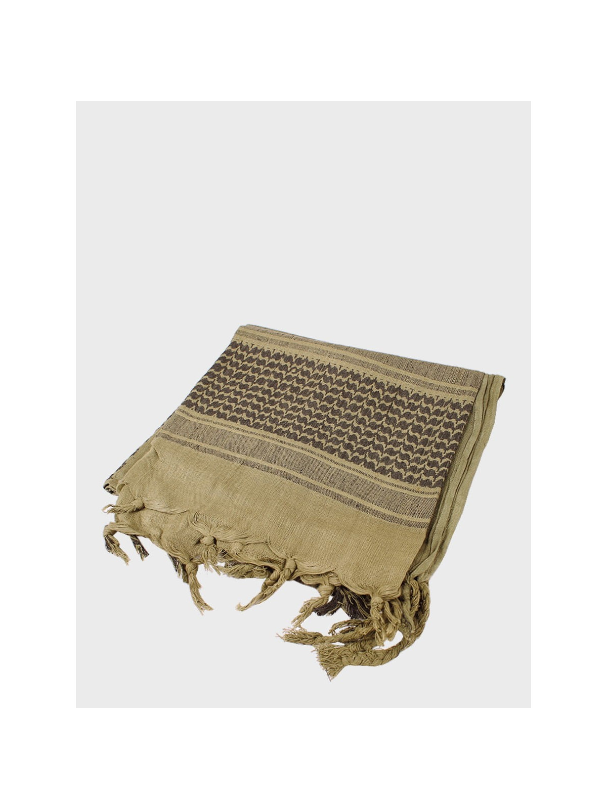 MIL-TEC CHUSTA ARAFATKA WOJSKOWA 110X110 CM KHAKI/CZARNE