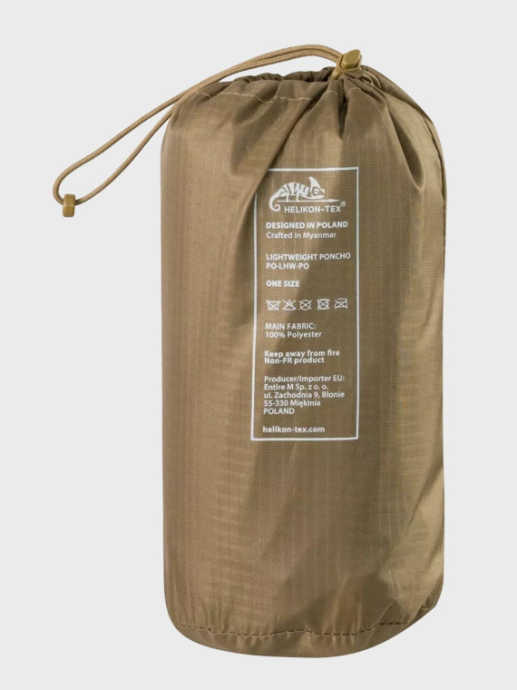 HELIKON-TEX Peleryna Przeciwdeszczowa Poncho Lightweight Coyote