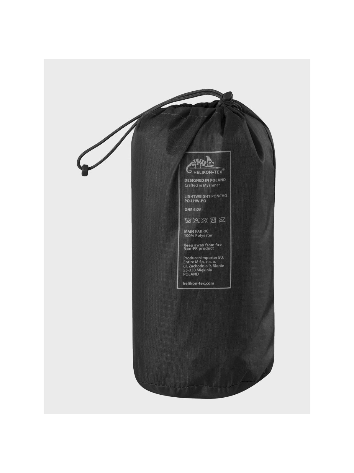 HELIKON-TEX Peleryna Przeciwdeszczowa Poncho Lightweight Czarne