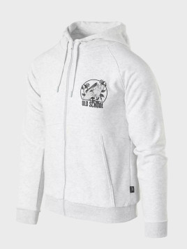 HELIKON-TEX Bluza z kapturem Old School Fullzip Unisex Jasny Szary Melanż S