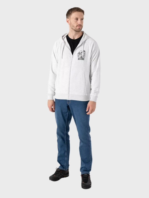 HELIKON-TEX Bluza z kapturem Old School Fullzip Unisex Jasny Szary Melanż S