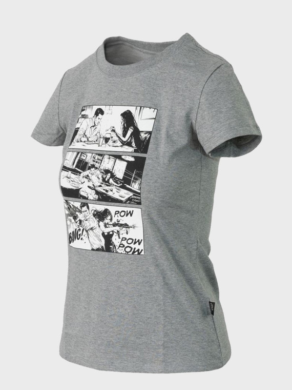 HELIKON-TEX Koszulka Damska Slim Combat Date Szara Melanż S