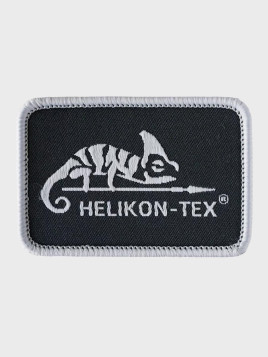 HELIKON-TEX Emblemat Rzep Naszywka LOGO HELIKON-TEX Haftowany Morale Patch Czarny