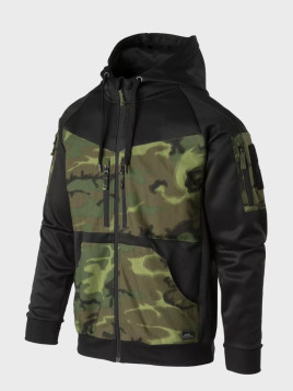 HELIKON-TEX BLUZA ROZPINANA Z KAPTUREM ROUGE HOODIE FULLZIP CZARNY-ERDL XXL