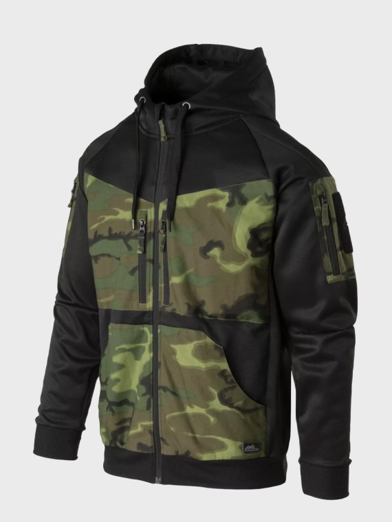 HELIKON-TEX BLUZA ROZPINANA Z KAPTUREM ROUGE HOODIE FULLZIP CZARNY-ERDL XXL