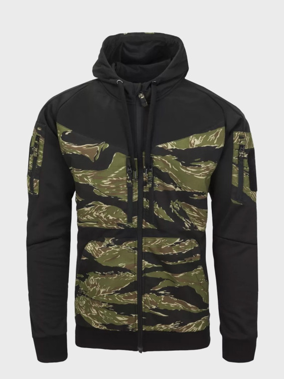 HELIKON-TEX BLUZA ROZPINANA Z KAPTUREM ROUGE HOODIE FULLZIP CZARNY-ERDL XXL