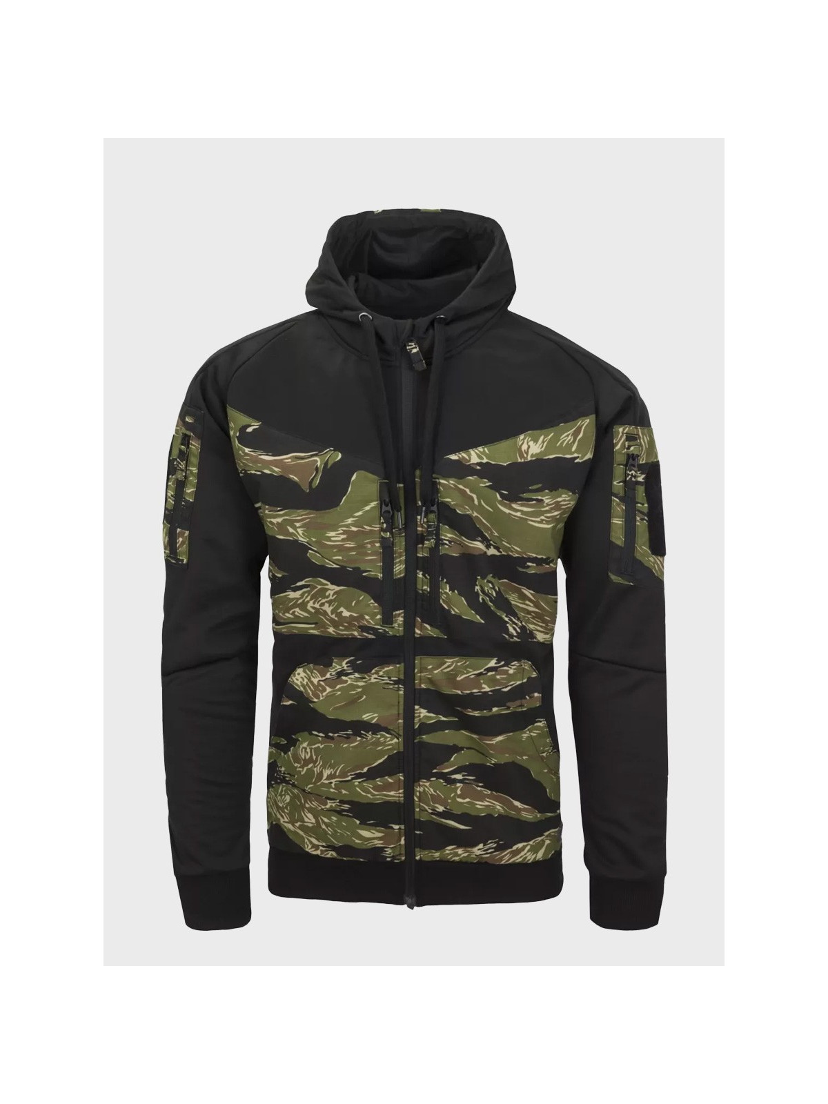 HELIKON-TEX BLUZA ROZPINANA Z KAPTUREM ROUGE HOODIE FULLZIP CZARNY-ERDL XXL