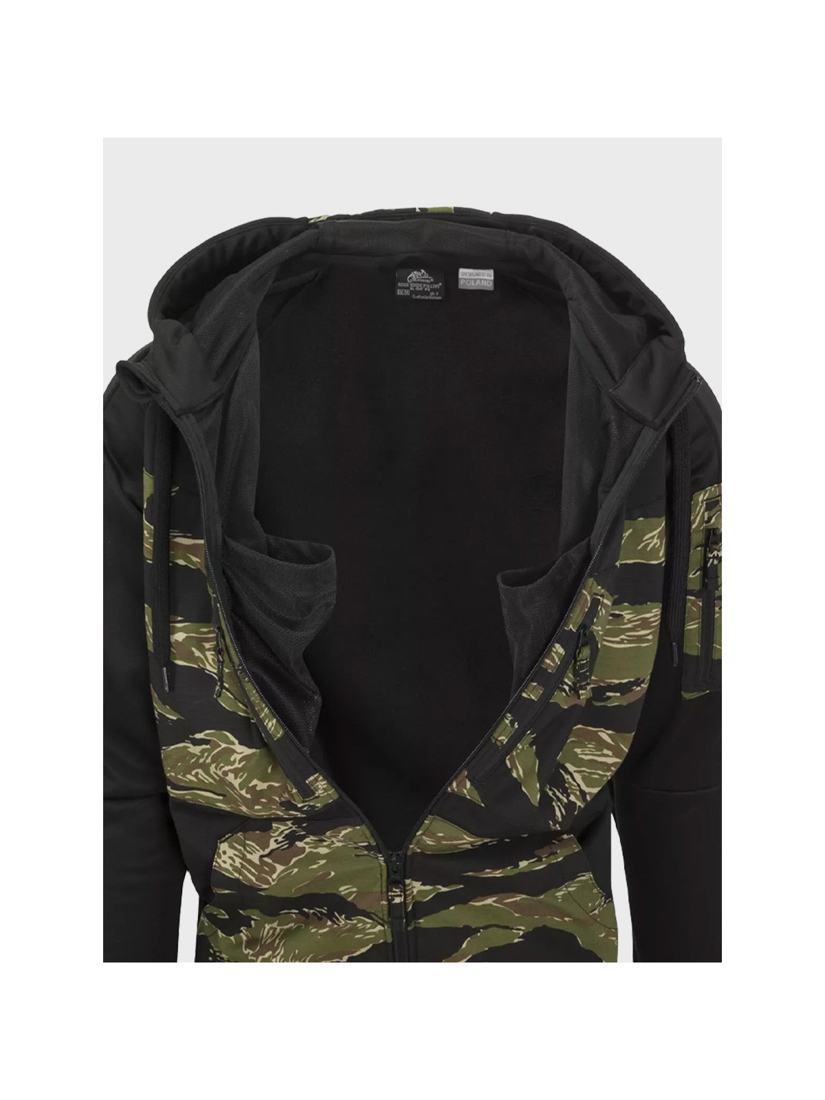 HELIKON-TEX BLUZA ROZPINANA Z KAPTUREM ROUGE HOODIE FULLZIP CZARNY-ERDL XXL