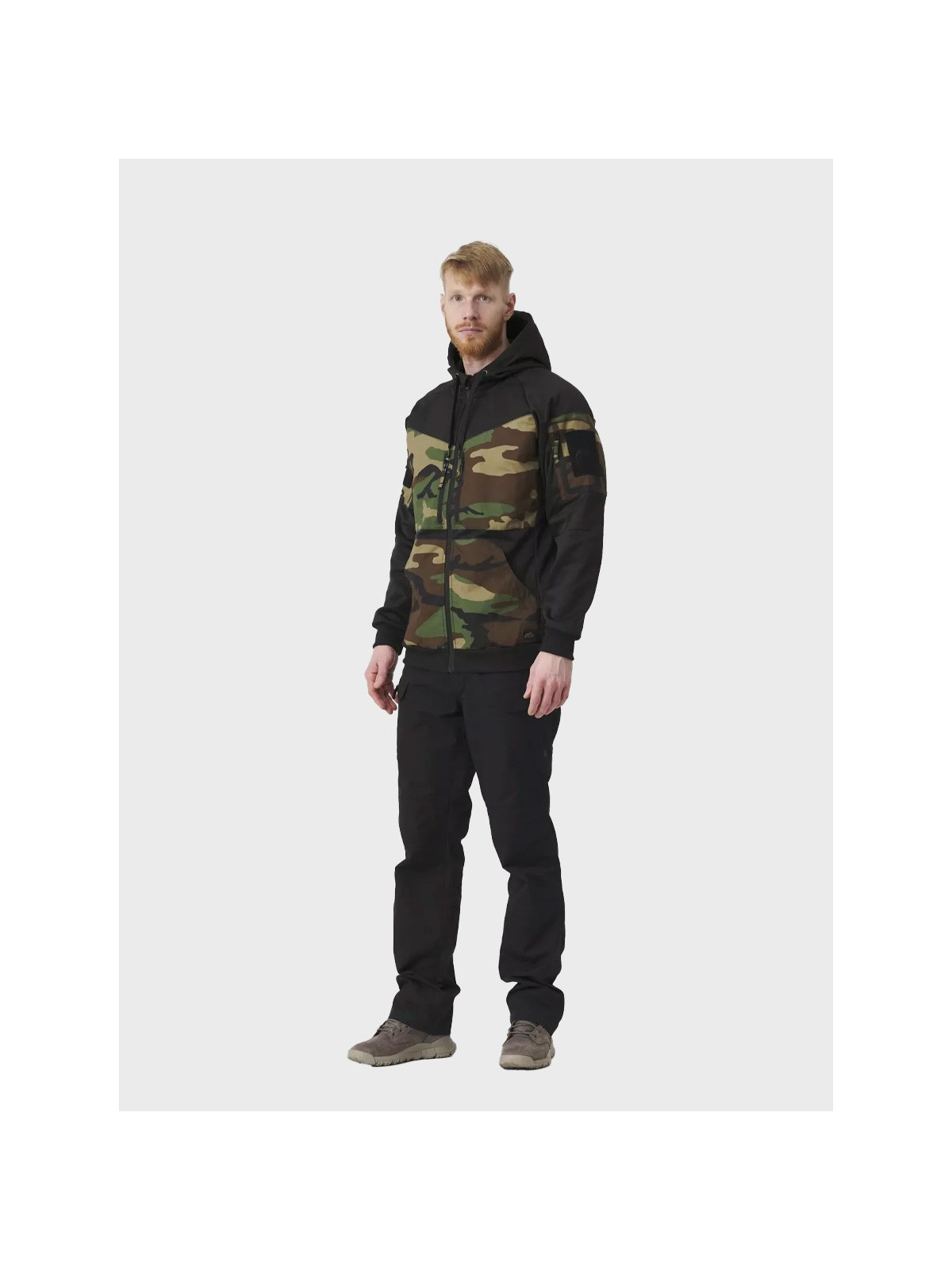 HELIKON-TEX BLUZA ROZPINANA Z KAPTUREM ROUGE HOODIE FULLZIP CZARNY-ERDL XXL