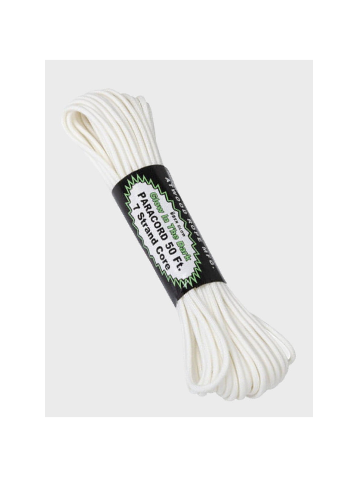 ATWOOD ROPE MFG LINKA 550 PARACORD GLOW 50FT BIAŁA