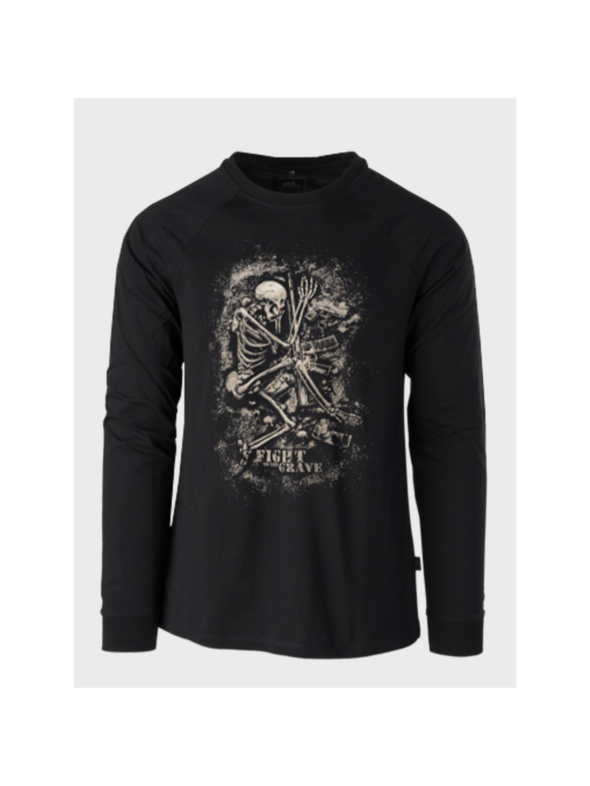 HELIKON-TEX Koszulka z długim rękawem Fight to the grave Czarna XXL