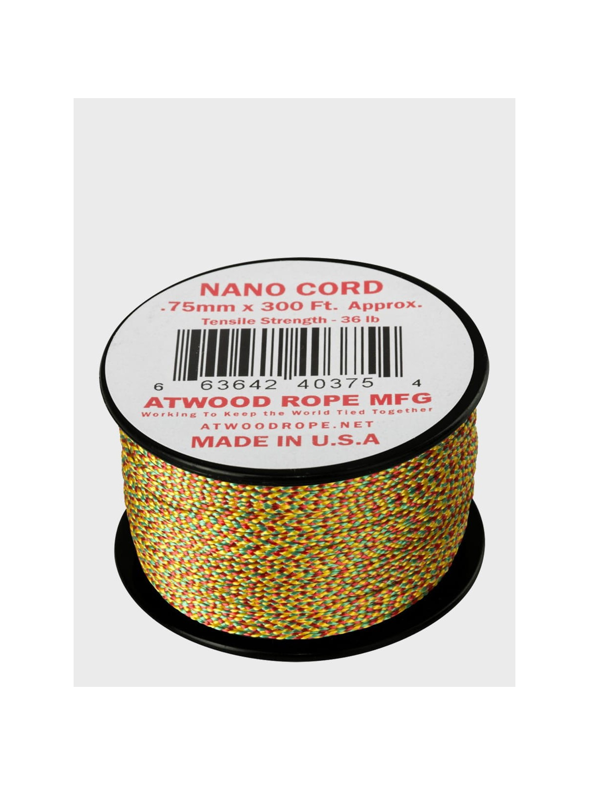 ATWOOD ROPE MFG LINKA NANO CORD 300FT JAMAICAN ME CRAZY