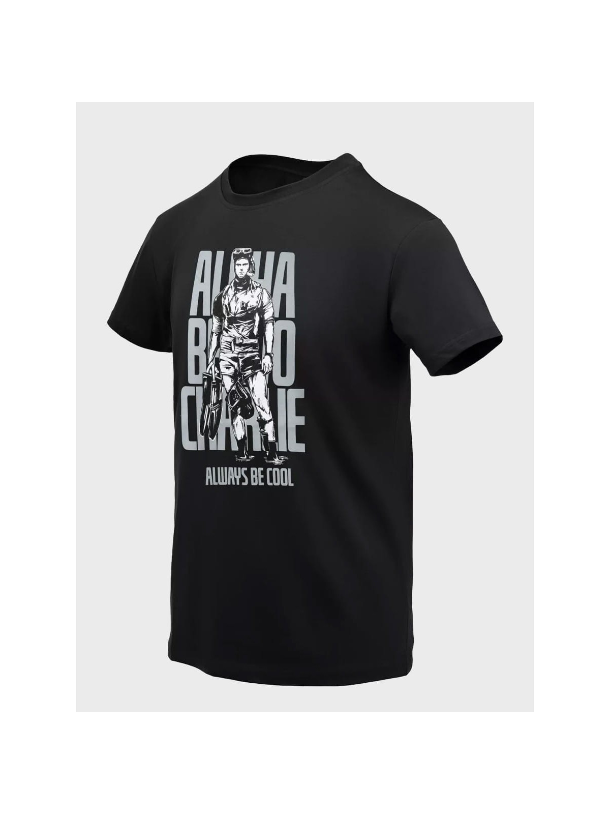 HELIKON-TEX Koszulka T-Shirt ABC Alfa Bravo Charlie Bawełna 100% Czarna XXL
