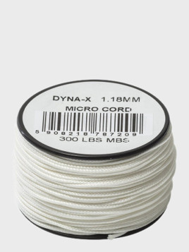 ATWOOD ROPE MFG LINKA DYNA X MICRO CORD 100+FT BIAŁA
