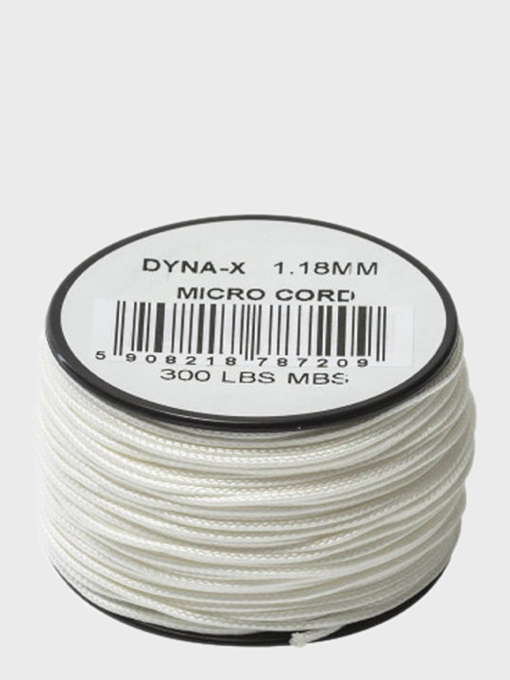 ATWOOD ROPE MFG LINKA DYNA X MICRO CORD 100+FT BIAŁA