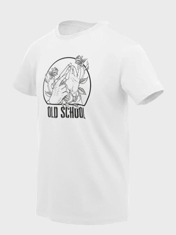 HELIKON-TEX Koszulka T-Shirt Old school Bawełna 100% biała XXL