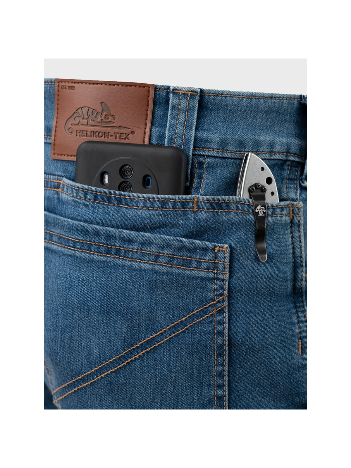 HELIKON-TEX Spodnie Męskie Jeansowe Treadstone Jeans DuraDenim Niebieskie XXL-Long