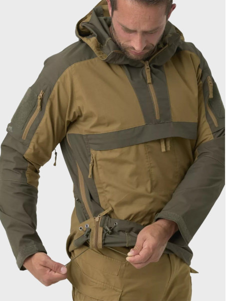 HELIKON-TEX Kurtka kangurka Anorak TRACER Rip-Stop Coyote/Taiga green 3XL