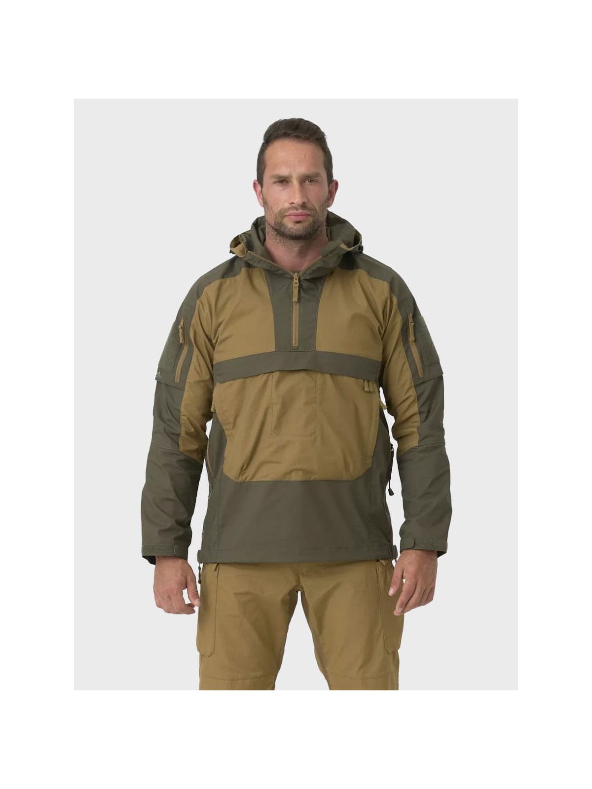HELIKON-TEX Kurtka kangurka Anorak TRACER Rip-Stop Coyote/Taiga green 3XL