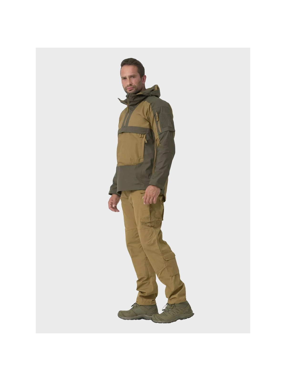 HELIKON-TEX Kurtka kangurka Anorak TRACER Rip-Stop Coyote/Taiga green 3XL