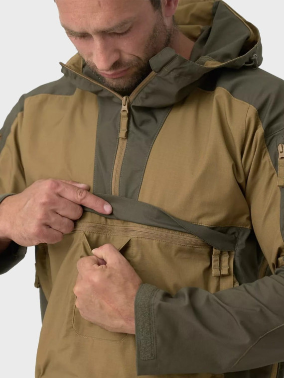 HELIKON-TEX Kurtka kangurka Anorak TRACER Rip-Stop Coyote/Taiga green 3XL