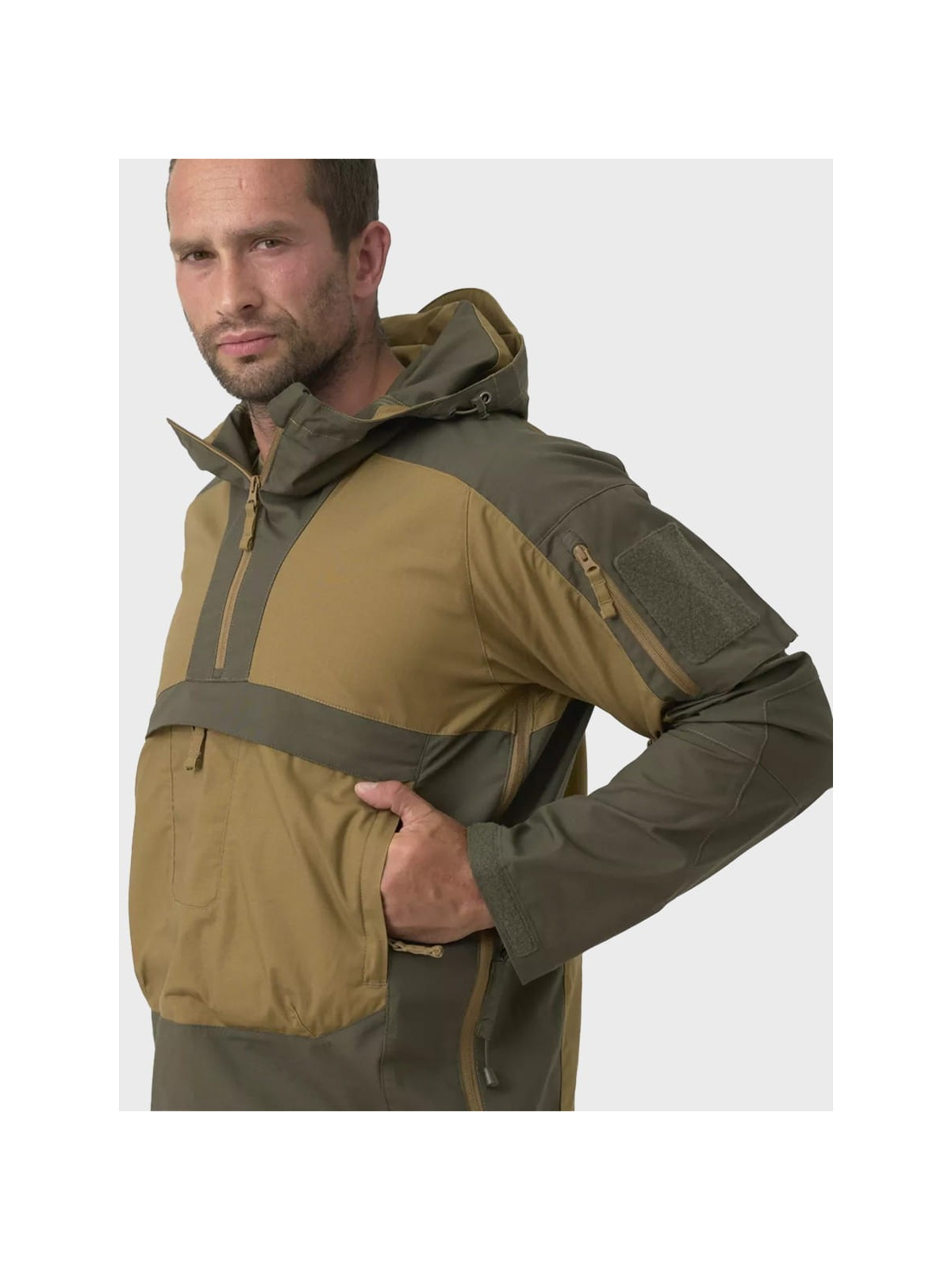 HELIKON-TEX Kurtka kangurka Anorak TRACER Rip-Stop Coyote/Taiga green 3XL