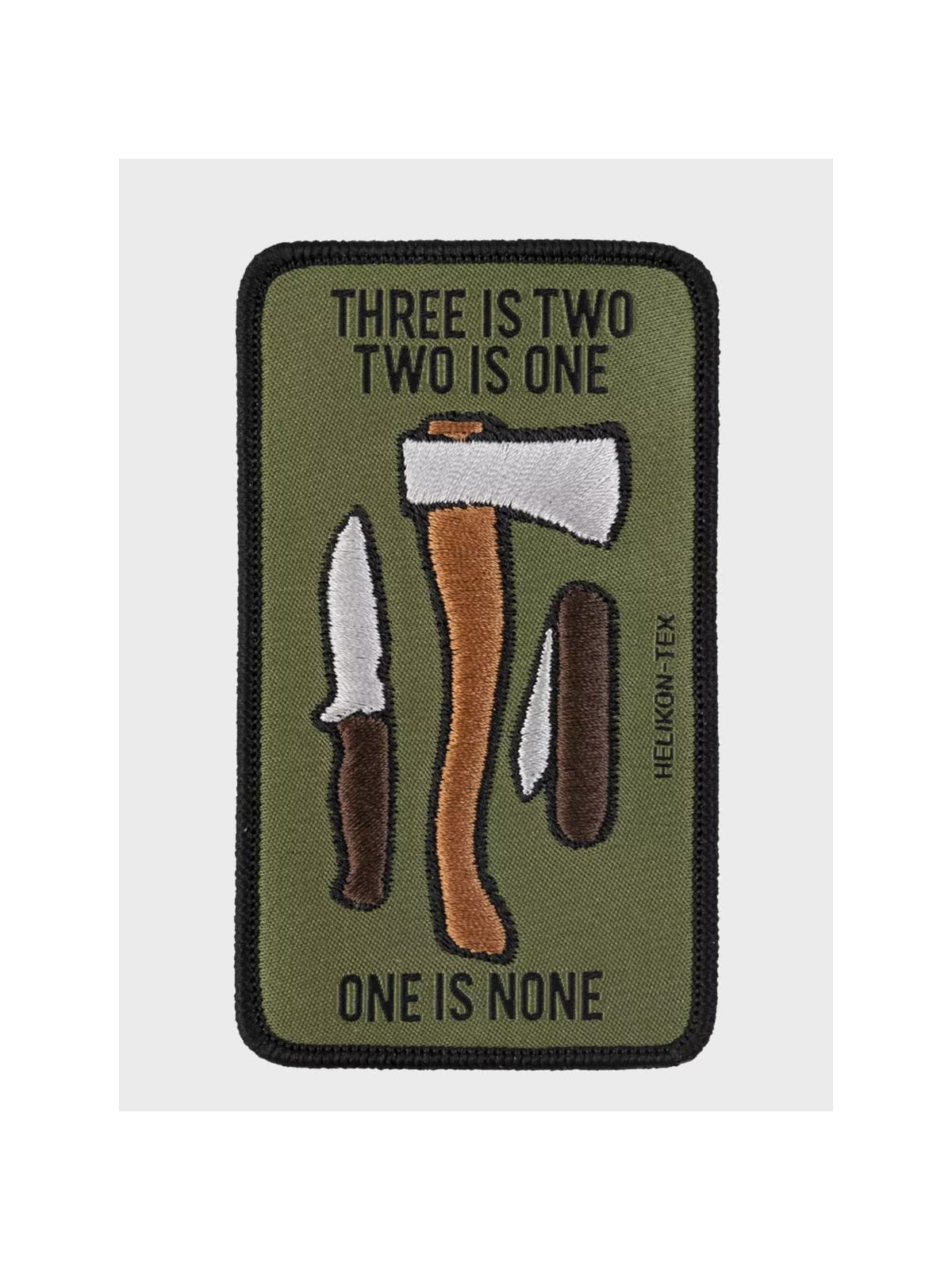 HELIKON-TEX Naszywka Three is two, two is one Morale Patch oliwkowa