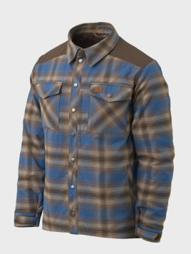 HELIKON-TEX Koszula w Kratę Ocieplana Winter Warden Niebiesko-brązowa XXL